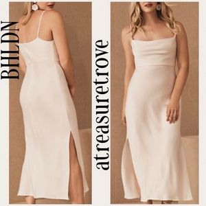 NWOT BHLDN Cali Satin 2 Ivory Slip Wedding Midi